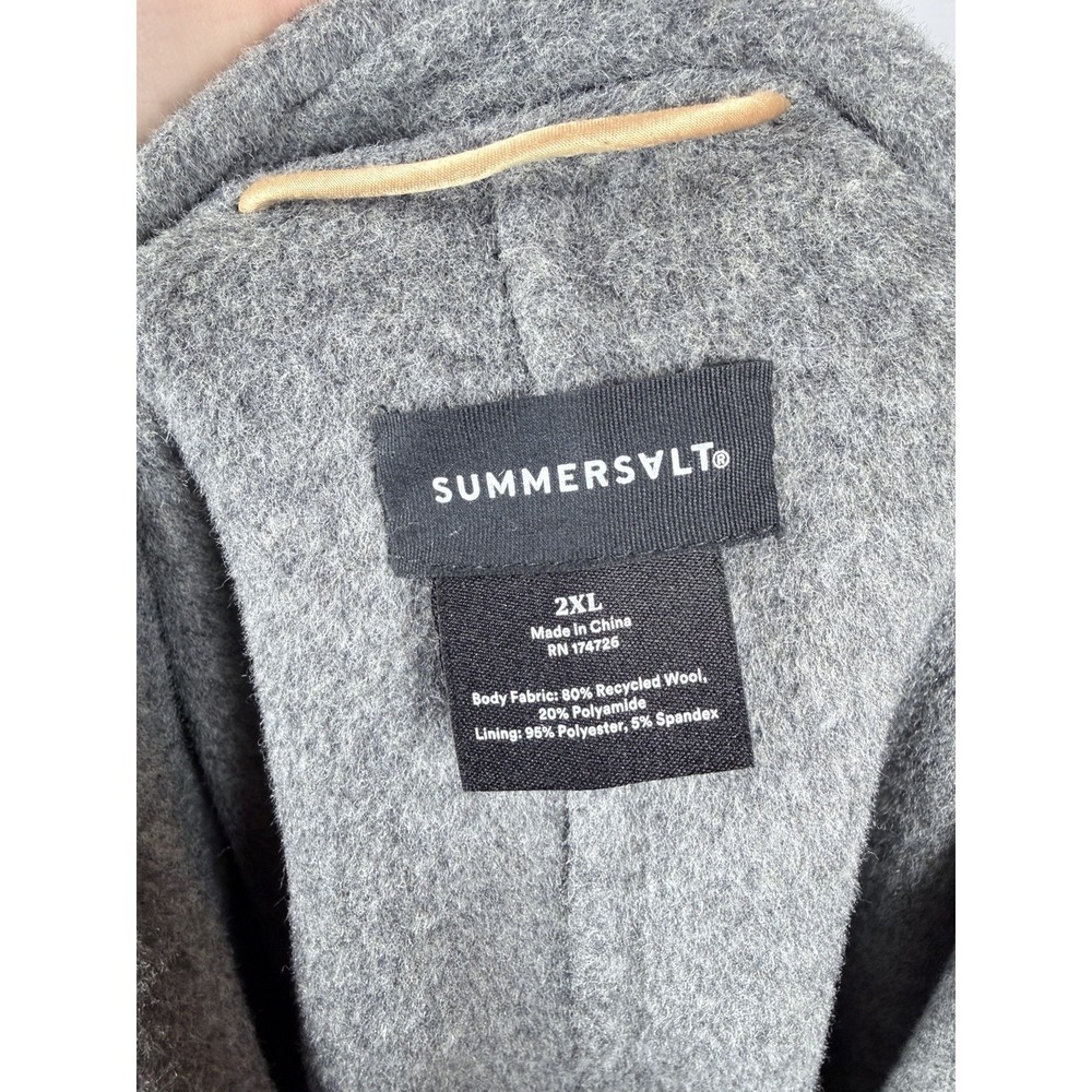 Summersalt The Warmest Wool Wrap Coat 2XL Mustard Gray Belted Luxury Capsule - Picture 13 of 13